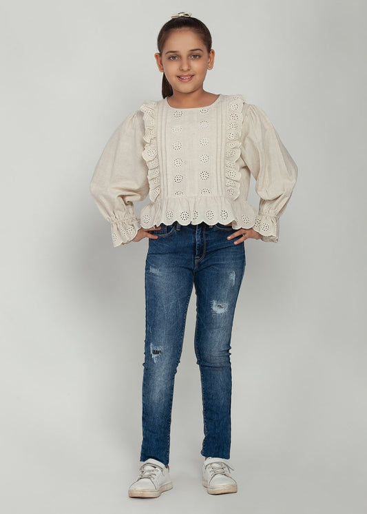 Organic Schiffli Top