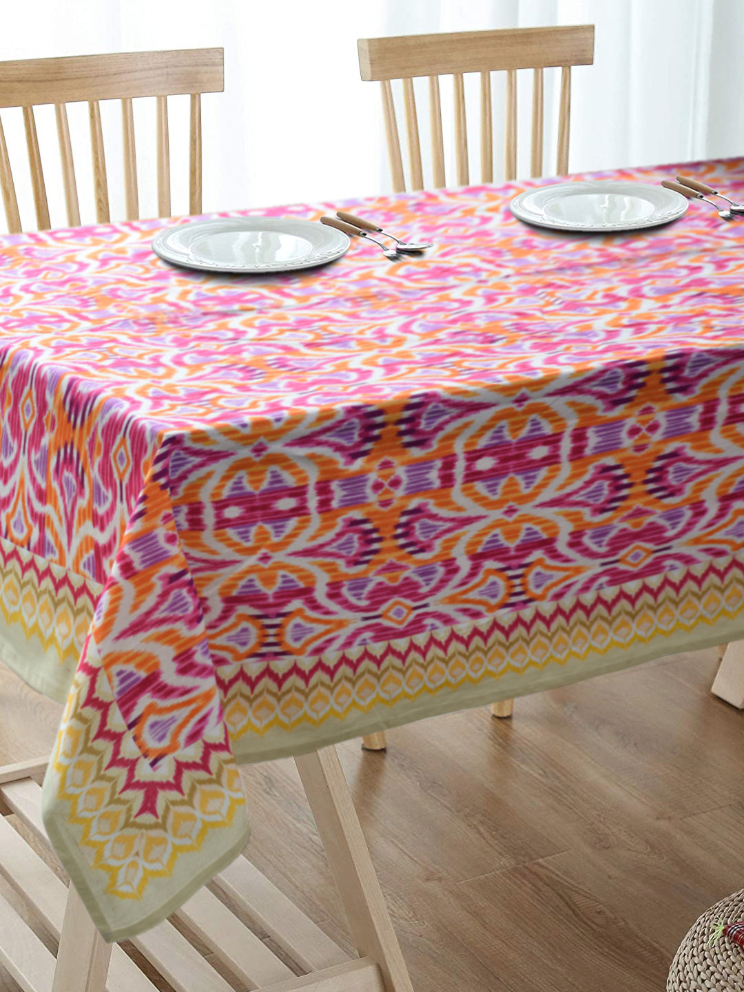 Sharbat-E-Ikat 6/8 Seater Cotton Tablecloth