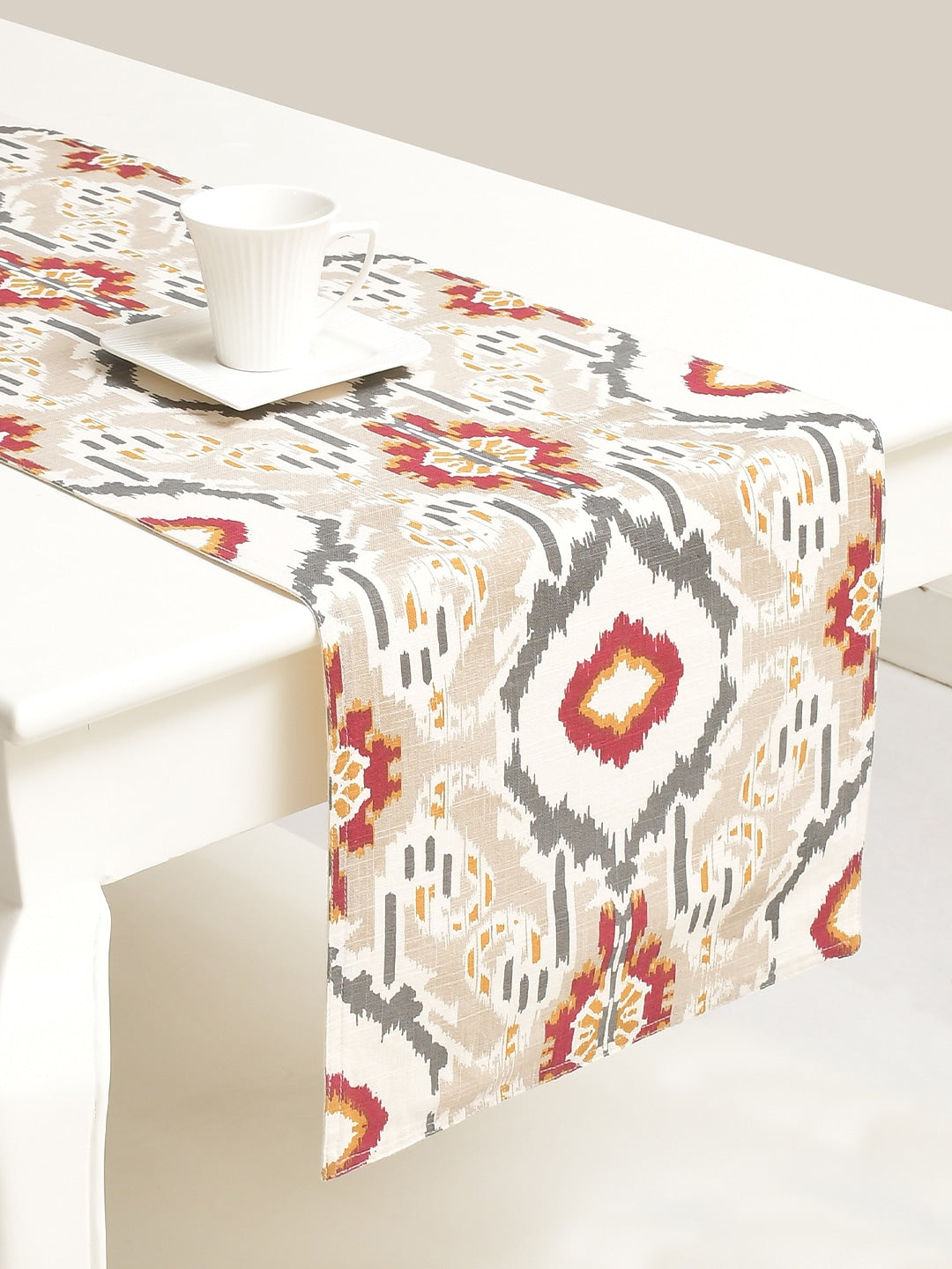 Blanc9 Nakshi 100% Cotton Multicoloured 4/6 Seater Table Runner
